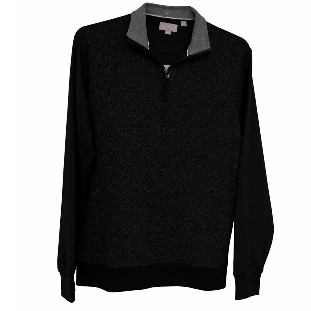 Ted‎ Baker Quarter Zip Men's Textured Pullover NWT Size S